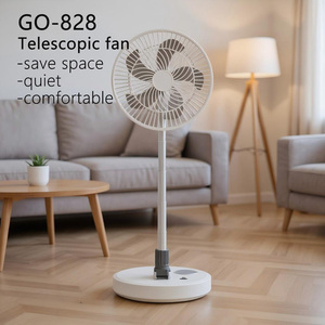 Portable 9 pouces éclairage LED à deux niveaux abat-jour réglable ventilateur de Table de banque d'alimentation pliable et rétractable rechargeable pour la maison - Product Image 2
