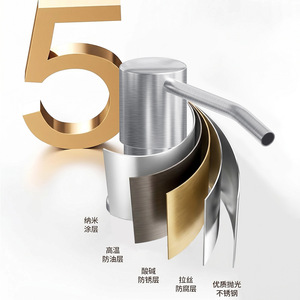 Stainless Steel Soap Dispenser Manual Press Punch Hole Type <b>Extended</b> Screw Kitchen Detergent Dispenser Easy Installation - Product Image 1
