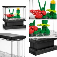 Set de Bloques de Construcción de Acuario con Forma de Langosta, Juguete Educativo STEM, Ladrillos de Construcción DIY, Kit de Modelo de Animal Marino, Regalo para Niños