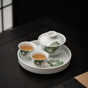 Kung Fu Tea Set <b>Small</b> Teapot Two Cups Gaiwan Complete Brewing Set High End <b>Gift</b> Box For Home Business <b>Gifts</b> - Product Image 2
