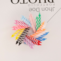 Bougies d'anniversaire en cire de paraffine en spirale de différentes couleurs, écologiques, pour anniversaires, mariages et fêtes du Nouvel An