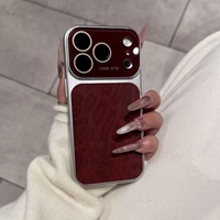 Coque de téléphone antichoc à motif léopard tendance avec grande fenêtre de protection pour objectif, compatible iPhone 17 Pro Max, 16 Pro, 15 Pro Max, 14 Pro