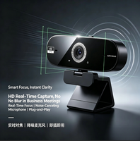 JIUBEI W8 Kamera Web USB 2K HD Langsung dari Pabrik, Fokus Otomatis, Mikrofon Terintegrasi, Sudut Lebar, Penutup Privasi untuk Rapat Online dan Video
