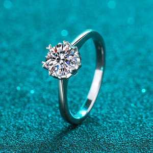 Anello con fiocco di neve D-VVS1 S925 in argento Sterling placcato Pt950 anello con diamante Moissanite perfetto regalo di Natale - Product Image 3