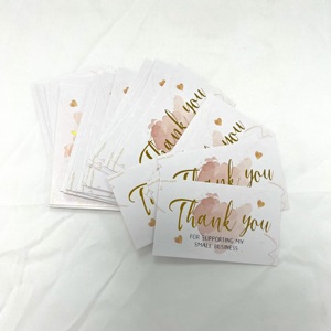 Tarjetas personalizadas de agradecimiento por su compra, tarjetas de felicitación plegables, soporte posventa, venta al por mayor, tarjetas para pequeñas empresas - Product Image 3