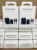 Adaptateur secteur USB C 25W PD compatible avec Samsung S23 S22+ - Emballage boîte - Charge rapide - Chargeur de type C
