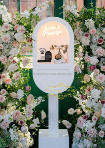 Cabina Telefonica Audio Personalizzata Bianca Beige Tortora per <span class=keywords><strong>Libro</strong></span> degli Ospiti, Stand per Matrimoni ed Eventi - Product Image 4