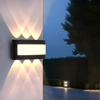 Lampe murale LED extérieure certifiée ETL 10W/8W/6W AC85-265V, étanche, éclairage de jardin, éclairage de cour, lumière décorative pour mur extérieur