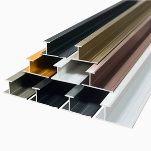 Moulure de bordure en aluminium de type I-Beam pour placage de <span class=keywords><strong>bois</strong></span> UV et panneau intégré avec finition d'angle en plaque de cristal de carbone - Product Image 3