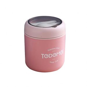 Boîte à lunch moderne en acier inoxydable de 530 ml avec design pliable, thermos isolé sous vide, boîte bento micro-ondable pour les enfants à l'école - Product Image 1