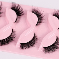 Nouveau Style en gros 5 paires de cils de maquillage pour les yeux de renard beauté cosmétique faux cils de vison naturel noir doux volume vaporeux cils
