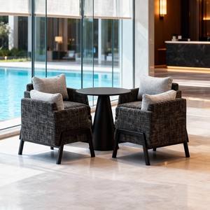 Ensemble de chaises de réception d'hôtel modernes et minimalistes avec table pour salon et réunions, mobilier pour adultes - Product Image 2