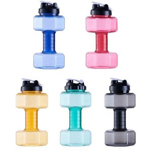BPA Free 2.2L Plastic Gym Sport Bottle <b>Dumbbell</b> Water Bottle Fitness Bottle - Product Image 2