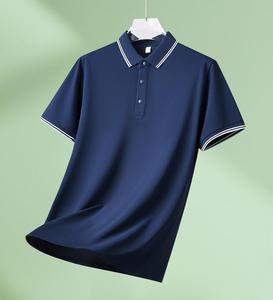 Penjualan terlaris kaus Polo kaus Golf Logo kustom untuk pria kaus Polo pola Solid kain rajut kaus anak laki-laki lengan pendek kasual - Product Image 3