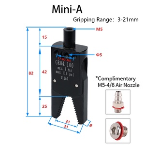 Pneumatic Clamp and Air-operated <b>Mini</b> a J1060 Gripper STAR Pneumatic Clamp for Manipulator Low Price and High Quality - Product Image 2