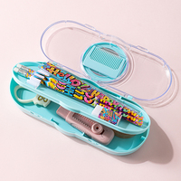 Étui à crayons multifonctionnel en PVC coloré de haute qualité pour étudiants, école, bureau, avec miroir, cadeau