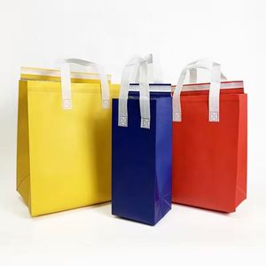 Custom Logo Insulated Non Woven Takeaway <b>Bag</b> Reusable Waterproof Thermal Cooler <b>Bag</b> for Food Delivery Bulk - Product Image 2