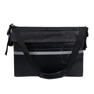 Bolsa de Almacenamiento para Silla de Ruedas, Dos Compartimentos, Negra, de Poliéster, Organizador para Andador y Cochecito - Product Image 3
