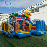 Château gonflable de plage canard gonflable maison de rebond sautante gonflable toboggan gonflable fête en plein air enfants videur gonflable avec toboggan