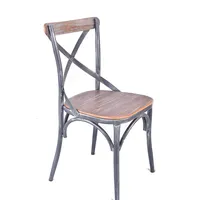 Top quality legno sedile cross back bistro chair