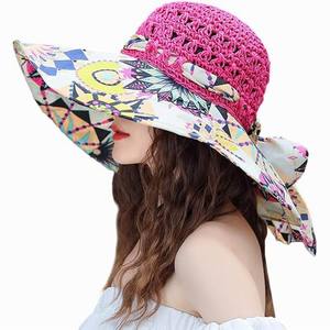 <span class=keywords><strong>Chapeau</strong></span> de <span class=keywords><strong>paille</strong></span> à large bord imprimé floral style bohème pour filles, <span class=keywords><strong>chapeau</strong></span> de soleil Fedora de plage pour femmes, idéal pour les voyages - Product Image 5
