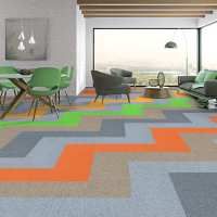 Dalles de moquette modulaires 50x50cm à boucles, modernes, économiques, insonorisantes, pour maison et bureau, avec support PVC rayé, pour escaliers et salons