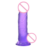 Gode coloré avec ventouse jouets érotiques gelée douce peau noire gode en plastique en caoutchouc super gros masturbateur Dong