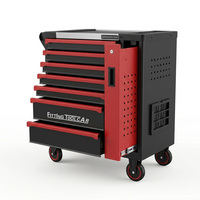 Armoire à outils robuste à 7 tiroirs en acier inoxydable à bords arrondis pour la réparation automobile - Distributeur et grossiste