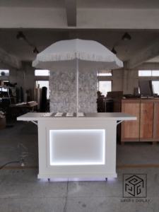 รถเข็นขนมเคลื่อนที่สำหรับงานแต่งงาน ตกแต่งเองได้ พับเก็บได้ พร้อมไฟ - Product Image 5