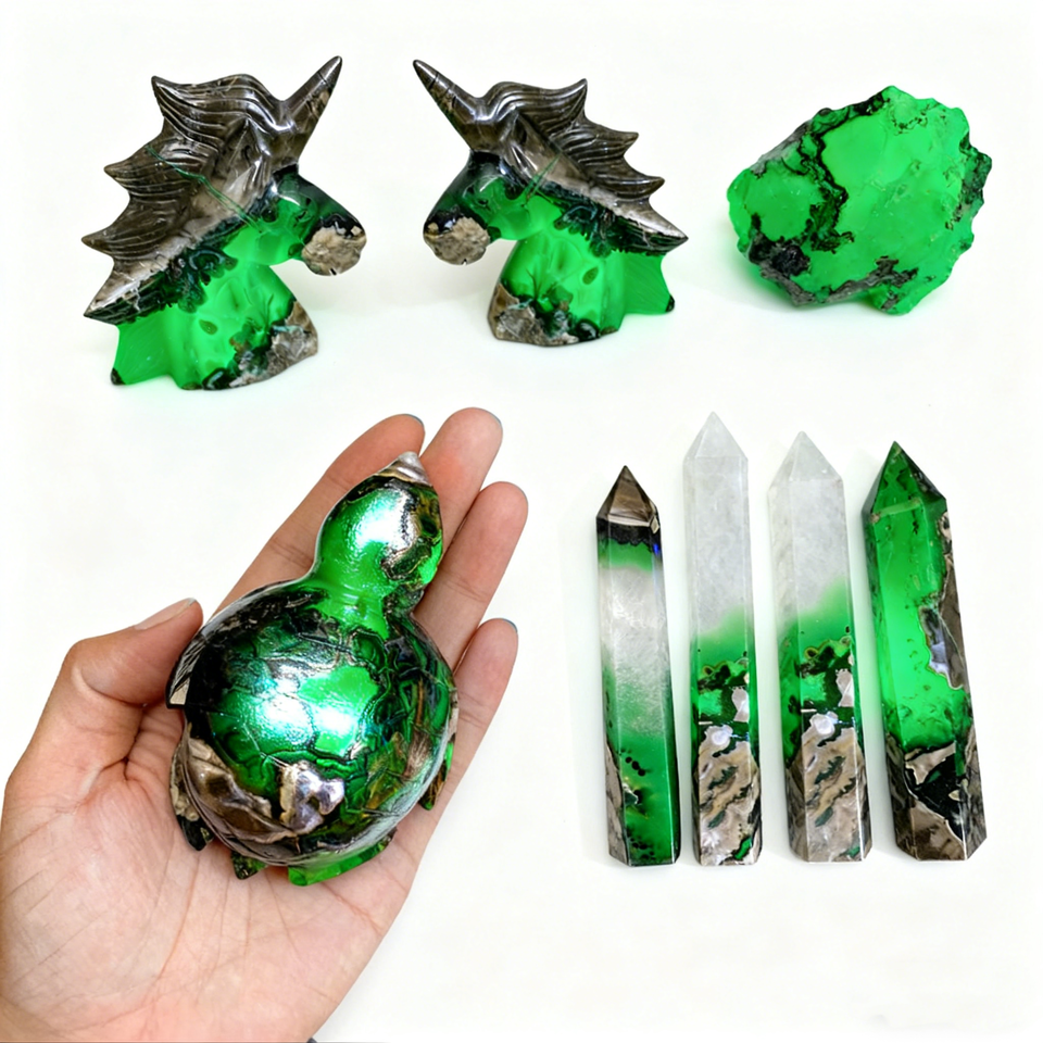 Wholesale Price Natural Crystal Animal Carving with UV Reaction ...