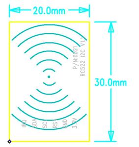 Taidacent Mini RC522 Đầu Đọc Thẻ I2C 13.56 Mhz 13.56 Mhz Mô-đun RFID Với Ăng Ten PCB Nhúng - Product Image 4
