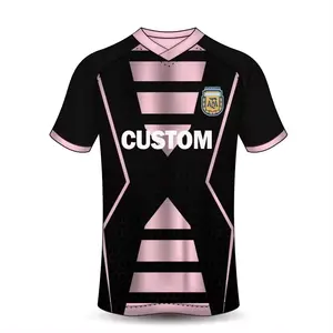 新黑粉数字阿根廷国际足球俱乐部23 24梅西10 8-9岁青少年儿童足球服
