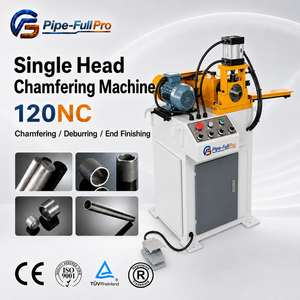 Single Head <b>Pipe</b> Chamfering <b>Machine</b> for Stainless Steel Tube End Internal External Deburring in Furniture Industry - Product Image 1