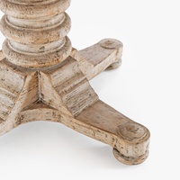 Table à manger ronde minimaliste pour 8 personnes en bois de récupération, style rustique américain, faite à la main, mobilier de maison, antique, OEM ODM