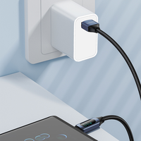 Pengisi Daya Cepat Model Terbaru 33W Colokan US EU dengan Kabel Lipat Retractable QC3.0 - Multi Port USB Pengisi Daya Ponsel Grosir