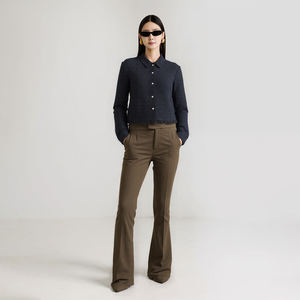 Giacche in tessuto Black Blend Bomber <span class=keywords><strong>camicia</strong></span> Sexy Winter Trench Wool Jacket Real per cappotto lungo da <span class=keywords><strong>donna</strong></span> lana - Product Image 5
