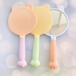 New Hot Selling Personalized logo Hand <b>Mirror</b> Cute Cat Shape pink Handheld Makeup <b>Mirror</b> - Product Image 3