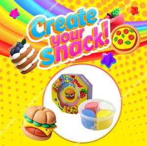 Jouet anti-stress à étirer en argile à séchage à l'air souple, modèle gâteau, burger, crème glacée, sucette, pour jeu d'imitation de cuisine - Product Image 5