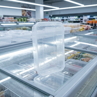 Emballage de vente au détail personnalisé en blister pour boîte de conservation alimentaire transparente pour congélateur, blister transparent en PET pour récipient de cuisine