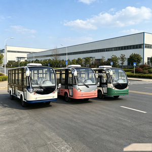 Bus touristique électrique durable à batterie lithium, longue autonomie, véhicule de navette pour les excursions sur les îles et les stations balnéaires côtières - Product Image 1