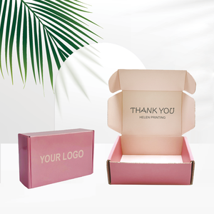 Scatola di Spedizione in Cartone Colorato Ecologica con Logo Personalizzato, Basso MOQ, Stampa Personalizzata, Confezione Rosa, Scatola Regalo Personalizzata, Scatola Postale in Cartone Ondulato - Product Image 1