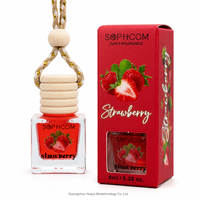 Diffuseur de parfum automobile 8 ml, flacon en verre suspendu avec bouchon en bois, désodorisant de voiture, parfum personnalisé, fabricant en gros