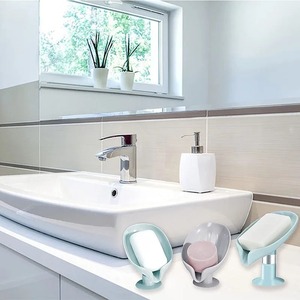 Jabonera con Forma de Hoja, Autodrenante, sin Perforaciones, con Ventosa, Apta para Baño - Product Image 5