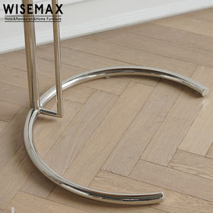 WISEMAX FURNITURE <span class=keywords><strong>tavolino</strong></span> da caffè rotondo in <span class=keywords><strong>vetro</strong></span> da tè di design moderno <span class=keywords><strong>tavolino</strong></span> da <span class=keywords><strong>salotto</strong></span> regolabile in altezza in acciaio inossidabile comodino - Product Image 6