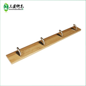 Bamboo coat hooks, household <b>wall</b>-<b>mounted</b> <b>shelves</b>, coat hanger hooks, door and entryway coat hooks, bamboo <b>wall</b>-<b>mounted</b> racks. - Product Image 2
