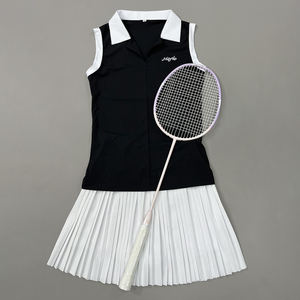 Neues Damen-Sommer-Tennisoberteil mit V-Ausschnitt, Ärmellos, Feuchtigkeitsableitend und Schweißabsorbierend, Casual Sportbekleidung - Product Image 2