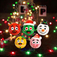 Jouet en caoutchouc de Noël à presser, renne et bonhomme de neige à visages changeants, jouet anti-stress, jeu d'expressions DIY