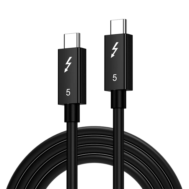 Thunderbolt 5 High-Speed Data Cable Double-Head Type C 16K High-Definition Screen Projection Full-Function 5A Fast Charging