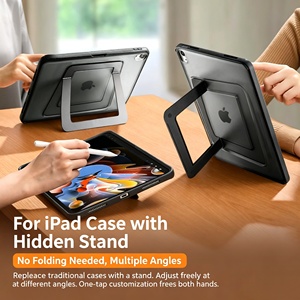 เคสแท็บเล็ตสำหรับ <span class=keywords><strong>iPad</strong></span> 7 8 9 10 A16 10.9 นิ้ว <span class=keywords><strong>Pro</strong></span> <span class=keywords><strong>11</strong></span> M4 M5 <span class=keywords><strong>Pro</strong></span> 13 Air <span class=keywords><strong>M1</strong></span> M2 M3 M4 <span class=keywords><strong>11</strong></span> นิ้ว 13 นิ้ว  แบบโลหะพร้อมขาตั้งซ่อนในตัว สำหรับรุ่น Mini 6 7 - Product Image 6