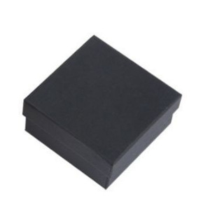 Black Square Jewelry <b>Box</b> Paperboard Lid <b>Ring</b> Packaging Simple Style Gift <b>Box</b> - Product Image 1